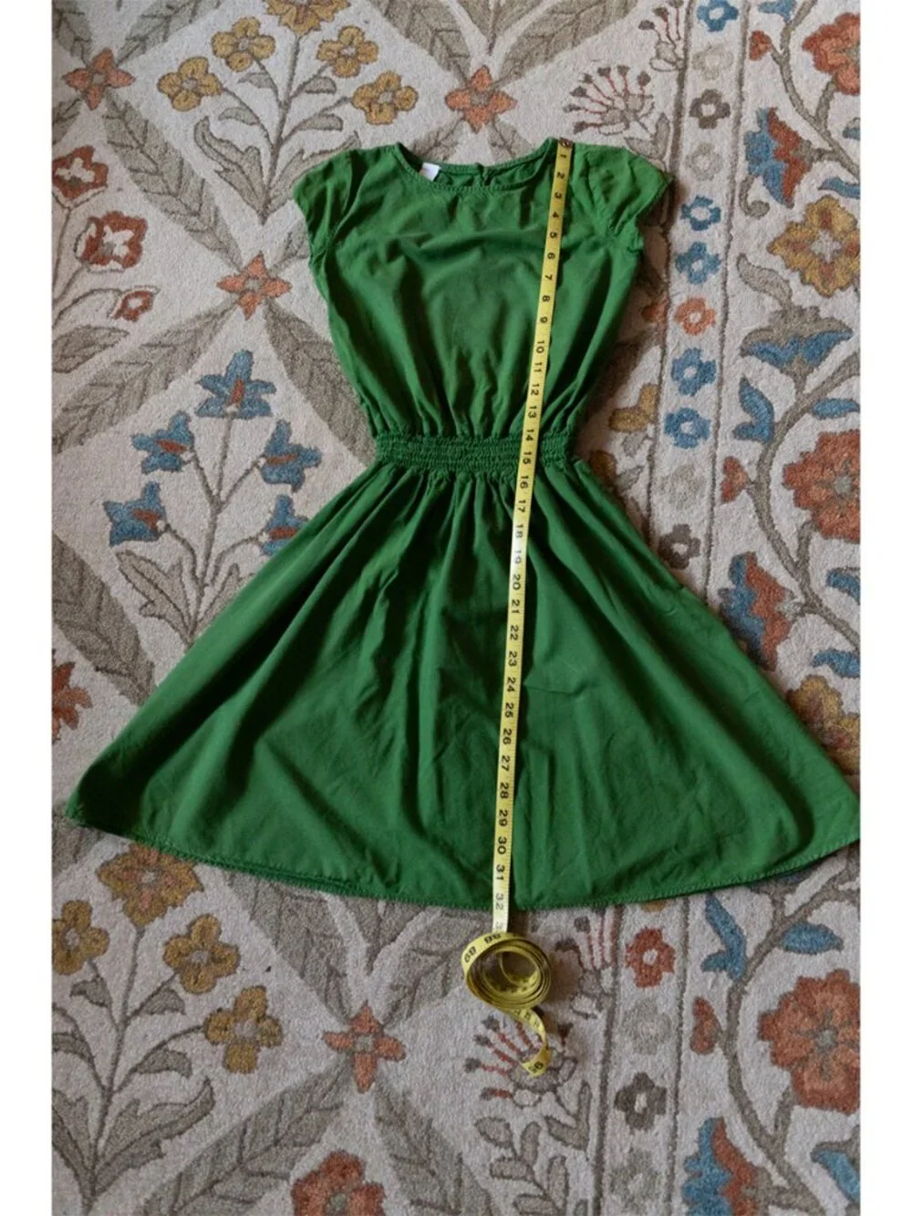 Alice & Ames Green Cotton Dress Size 8 Made in USA